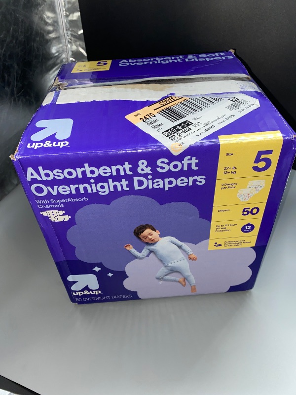 Photo 3 of LIKE NEW** Size 5- Disposable Overnight Diapers - up&up