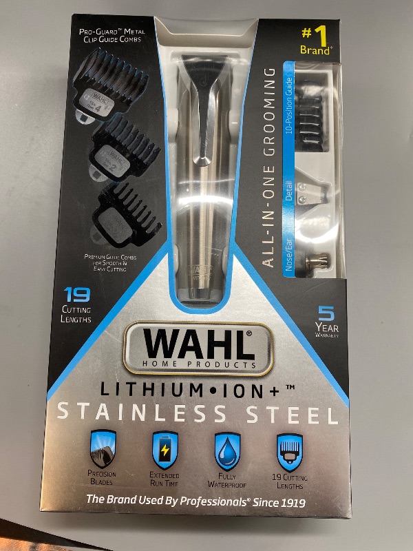 Photo 3 of Wahl Lithium Ion Stainless Steel Trimmer, #9898
