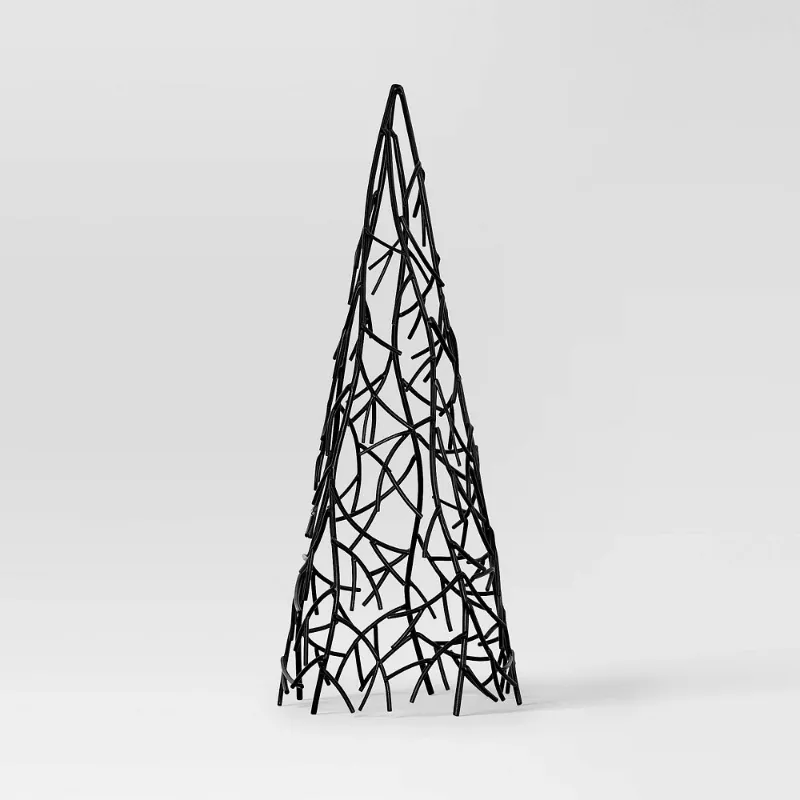 Photo 1 of 18" Metal Twig Cone Tree Halloween Decorative Sculpture - Hyde & EEK! Boutique 
