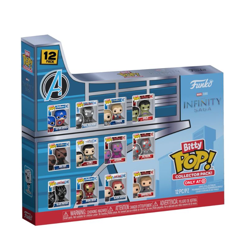 Photo 1 of Funko Bitty Pop! Marvel: Infinity Saga 12pc Multipack - 0.9 Inch (2.2 Cm) - Marvel Comics Collectable - Stackable Display Shelf Included - Gift Idea -
