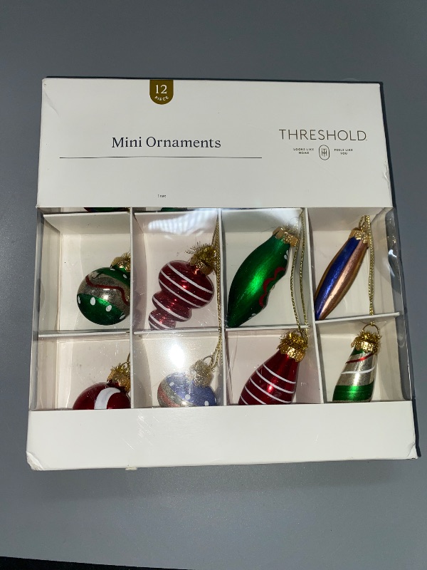 Photo 2 of Christmas Set of 12 Mini Ornaments Tree Ornaments - Threshold™
