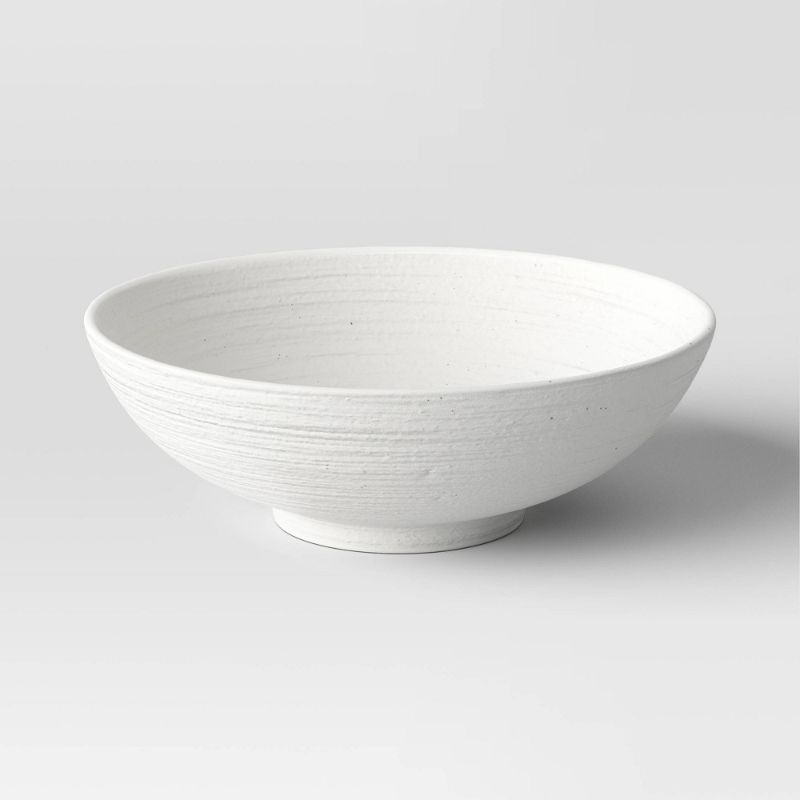 Photo 1 of Ceramic Textured Bowl White - Threshold™: Round, Decorative, Not for Food Use
