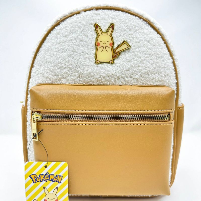 Photo 1 of Pokemon Mini Backpack - Faux Shearling Electric Type Pikachu
