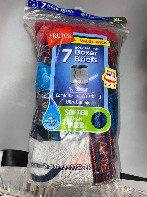 Photo 2 of XL-Hanes Boys' 7pk Boxer Briefs - Colors May Vary 
