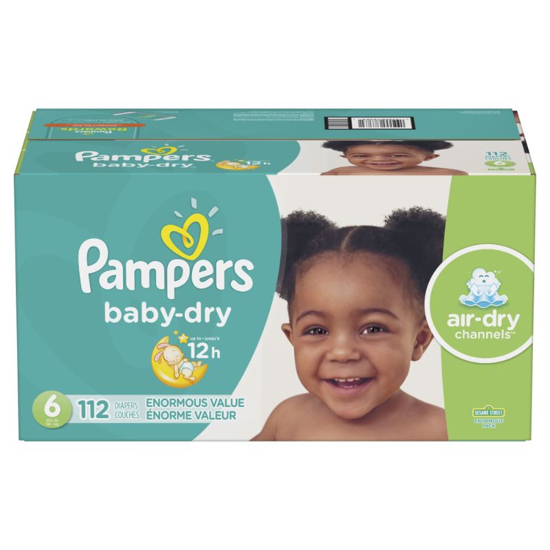 Photo 1 of Size 6 Pampers Baby Dry Diapers 112 Count (Select for More Options)
