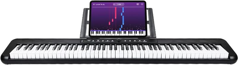 Photo 1 of Digital Piano 88 Key Full Size Semi Weighted Electronic Keyboard Piano with Music Stand,Power Supply,Bluetooth,MIDI,for Beginner Professional at Home/Stage-C1
