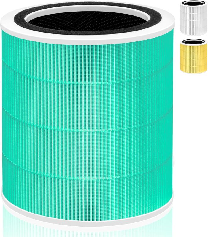 Photo 1 of Core 400S Toxin Absorber Replacement Filter for LEVOIT Core 400S and Core400S-P/Core 400S-rf Air Purifier,3-in-1 True H13 HEPA Activated Carbon Pre-Filter,Core400S-RF-TX (LRF-C401-GUS),1 Pack,Green
