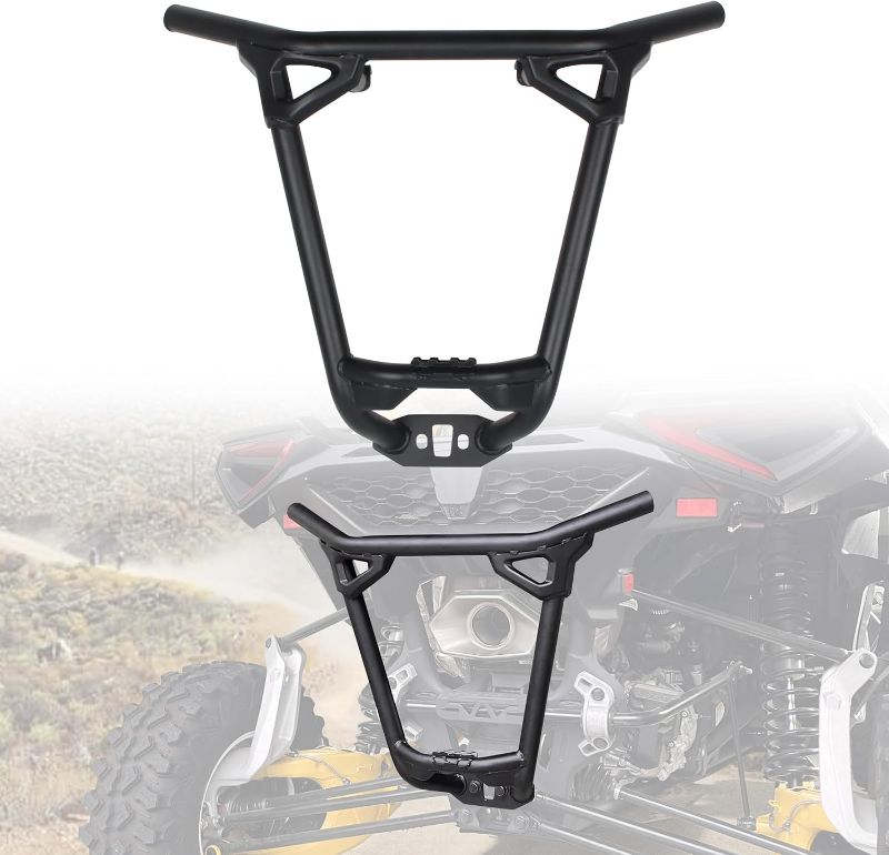 Photo 1 of Rear One-Piece Bumper Compatible with 2024+ Can-Am Maverick R X RS Accessories Heavy Duty Brush Guard Protector Rear Bumper for Can Am Maverick R 2024+
