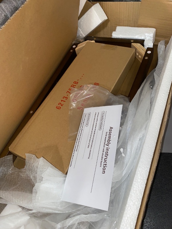 Photo 1 of XKZG Storage Bench Wooden Shoe Bench Rustic Solid Wood Entryway Bench (Brown,39.4")