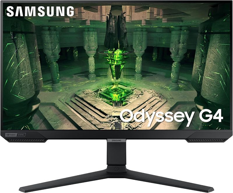 Photo 1 of SAMSUNG 25" Odyssey G4 Series FHD Gaming Monitor, IPS, 240Hz, 1ms, G-Sync Compatible, AMD FreeSync Premium, HDR10, Ultrawide Game View, DisplayPort, HDMI, Fully Adjustable Stand, LS25BG402ENXGO
