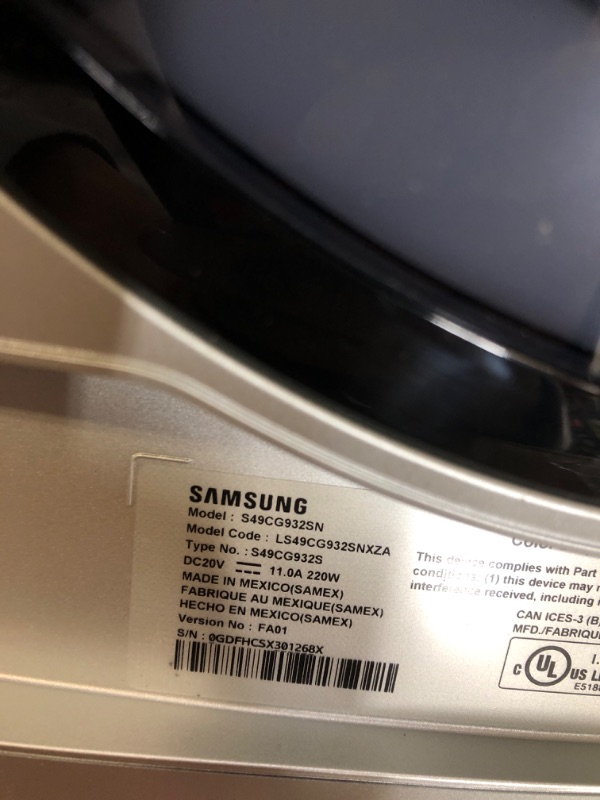 Photo 3 of SAMSUNG 49" Odyssey G93SC Series OLED Curved Gaming Monitor