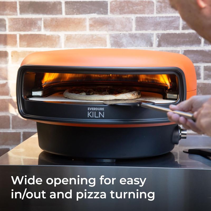 Photo 1 of USED---Everdure KILN S Series 1-Burner Gas Pizza Oven - 16” Restaurant Quality Pizza In Under 2 Minutes - Backyard, Portable Pizza Oven for Families, Entertainers & Pizza Enthusiasts, Cooks More Than Pizza