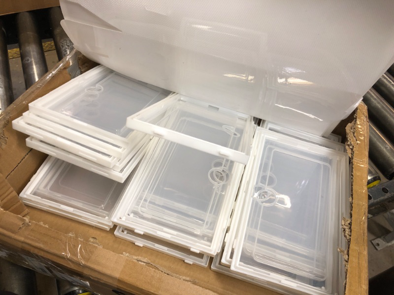 Photo 1 of  shoe box containers - white /clear 