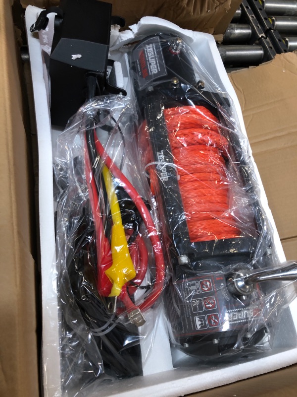 Photo 2 of ZESUPER 9500 lbs Electric Winch Kit Waterproof IP67 Electric Winch with Hawse Fairlead, with Both Wireless Handheld Remote and Corded Control Recovery (9500-Rope)