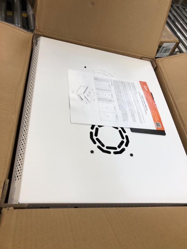 Photo 1 of Tecmojo 6U Wall Mount Rack Network Cabinet for 19" IT Equipment,with Lockable Glass Door and Side Panels,Cooling Fan,17.7inch Depth,White