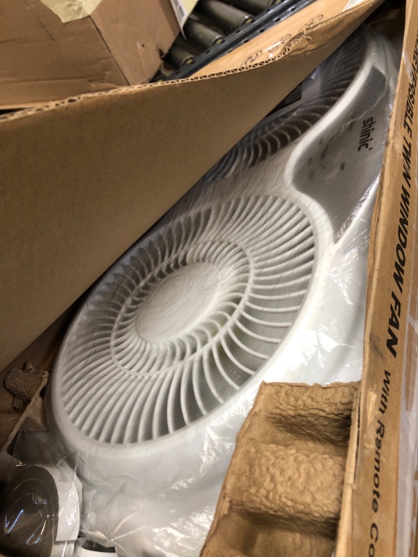 Photo 1 of shinic Window Fan with Reversible Airflow Quiet, Twin 9" Blades, Full Remote Control, 3 Functions-3 Speeds, Bathroom Kitchen Window Exhaust Fan, Width Adjustable (From 23.5" to 37") ETL Certified