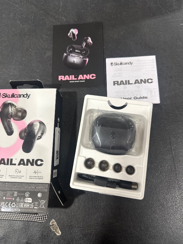 Photo 3 of Skullcandy Rail ANC True Wireless Noise-Canceling Earbuds (True Black)