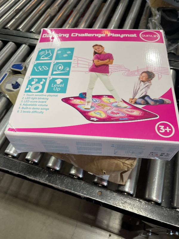 Photo 1 of SUNLIN Dance Mat - Dance Mixer Rhythm Step Play Mat - Dance Game Toy Gift for Kids Girls Boys - Dance Pad with LED Lights