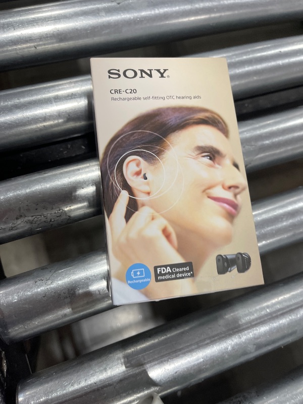 Photo 2 of Sony CRE-C20 Self-Fitting OTC Hearing Aids for Mild to Moderate Hearing Loss, Prescription-Grade Sound Quality, Compact Virtually Invisible Design, Customizable App, and Rechargeable Battery