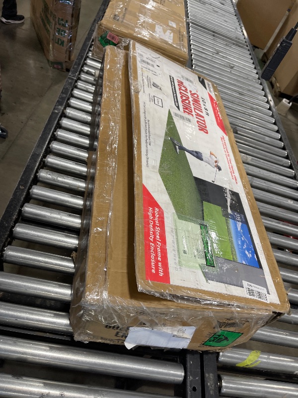 Photo 1 of GoSports 10 x 8 ft Golf Simulator Enclosure Net - Complete Set with Frame and HD Impact Screen Kit