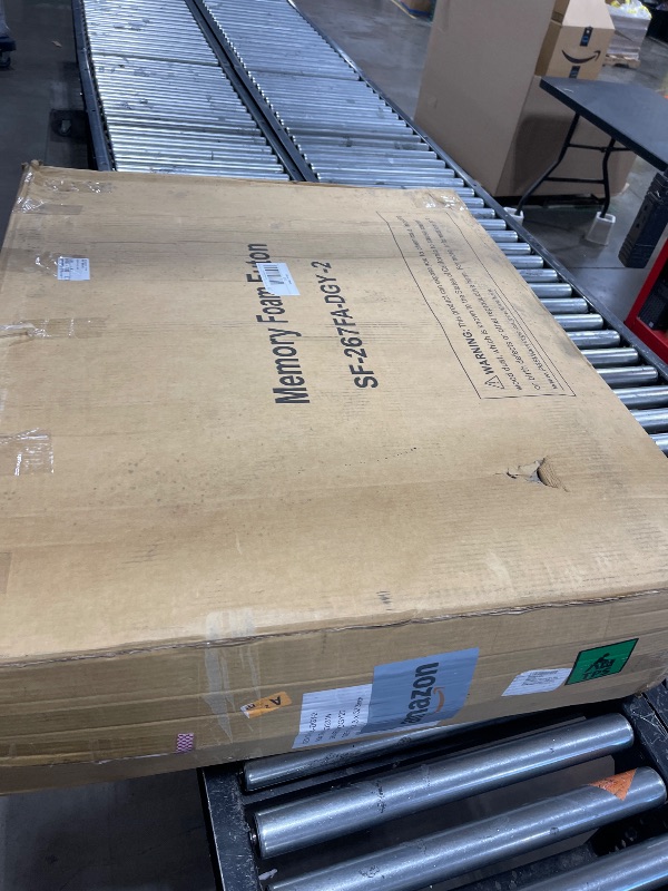 Photo 1 of AMICLIBER Futon Sofa Bed, Grey Linen Memory Foam Futon Sleeper Sofa Loveseat Convertible Couch Bed for Small Compact Living Spaces,Apartment