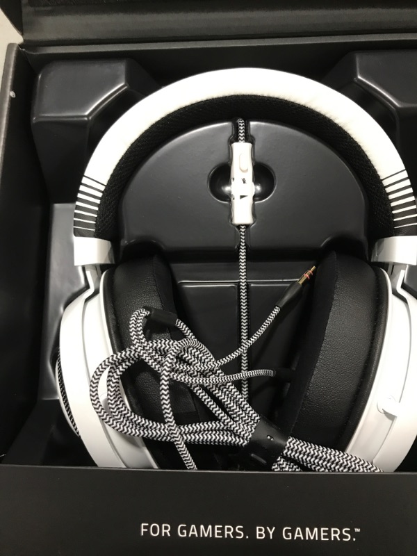 Photo 3 of 
Razer Kraken Gaming Headset: Lightweight Aluminum Frame - Retractable Noise Isolating Microphone - for PC, PS4, PS5 Switch, Xbox One, Xbox Series X & S, Mobile - 3.5 mm Audio - Stormtrooper Edition 