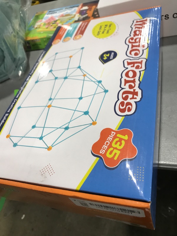 Photo 1 of Fort Building Kit for Kids - 135 Pieces Play Fort Construction STEM Building Toys Indoor/Outdoor for Boys & Girls Ages 5+, Kids Fort Building Set - Create Tents, Castles, Tunnels, Rockets & More