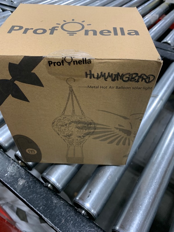 Photo 1 of Hummingbird Decor Hot Air Balloon Solar Lantern – Outdoor Decorative Hanging Light for Garden Yard Patio Porch Lawn and Pathway – Unique Housewarming, Birthday Gift for Women Mom Grandma