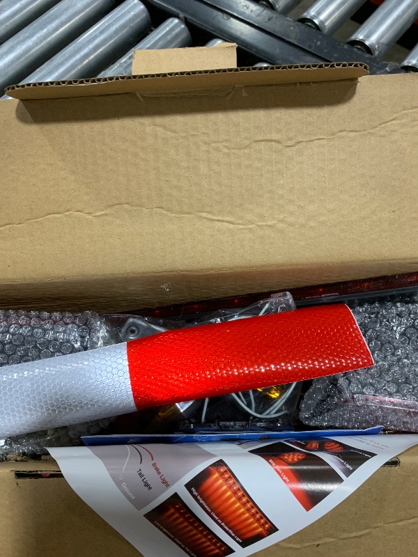 Photo 1 of Nilight LED Trailer Light Kit Square Stop Turn Tail Light Red Amber Side Marker Light Third Brake ID Light Bar for 12V Utility Trailer Boat Camper RV Trucks Marine Snowmobile