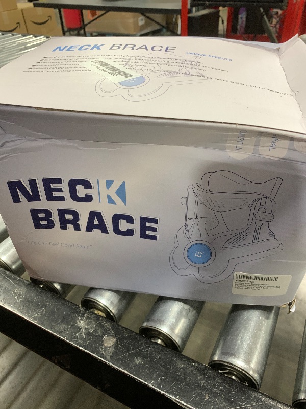 Photo 1 of Cervical Neck Traction Device, Adjustable Cervical Traction Device with 3 Power Tractions and 8 Built-in Airbag Support, Neck Pain Relief and Relaxation(Blue)