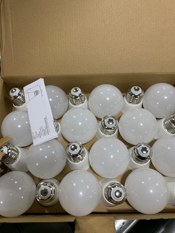 Photo 1 of DEGNJU LED Light Bulbs Daylight 5000K, E26 Light Bulb 60W Equivalent, 800LM 8.5 Watt, Non-Dimmable A19 Light Bulbs with E26 Medium Base, 24 Pack