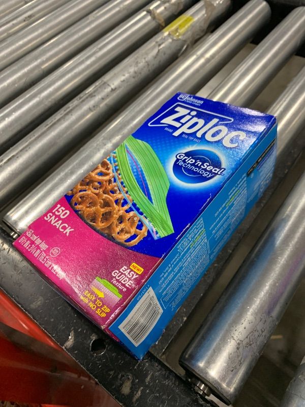 Photo 1 of Ziploc Snack Bags with EasyGuide Texture, Small Plastic Storage Bags with Grip 'N Seal Technology, 150 Bags Total