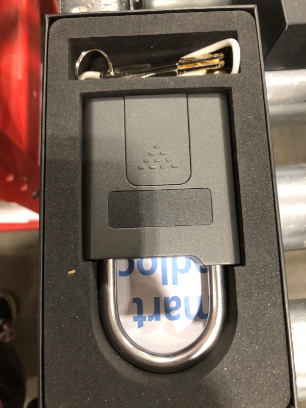 Photo 1 of eLinkSmart Heavy Duty Fingerprint Padlock with Key, Weatherproof Bluetooth Biometric Keyless Electronic Digital Smart Combination Pad Lock for Outdoor Fence Gate Pool Shed Storage Gym Locker Travel