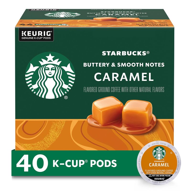 Photo 1 of  Starbucks K-Cup Coffee Pods—Caramel Flavored Coffee—100% Arabica—1 box (40 pods) BEST BY 22 MAR 2025