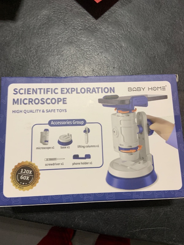 Photo 1 of BABYHOME Pocket Microscope Toy for Kids, LED Lighted Handheld Mini Microscope, Education and Exploring, Interactive Learning, Science Toy Kit, Gift for Boys and Girls