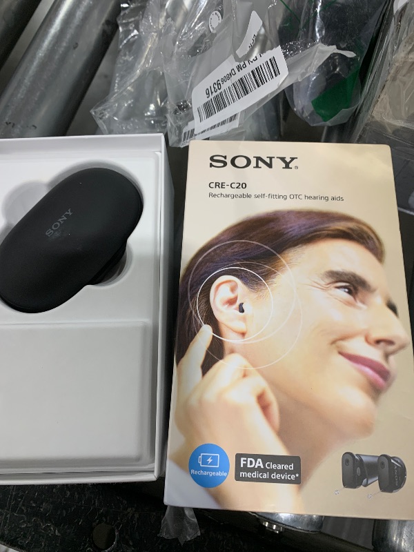 Photo 2 of Sony CRE-C20 Self-Fitting OTC Hearing Aids for Mild to Moderate Hearing Loss, Prescription-Grade Sound Quality, Compact Virtually Invisible Design, Customizable App, and Rechargeable Battery