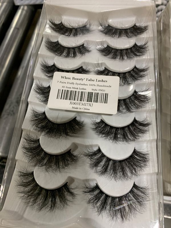 Photo 2 of 7 Pairs Thick Eyelash Dramatic Full Fluffy False Eyelashes FM21