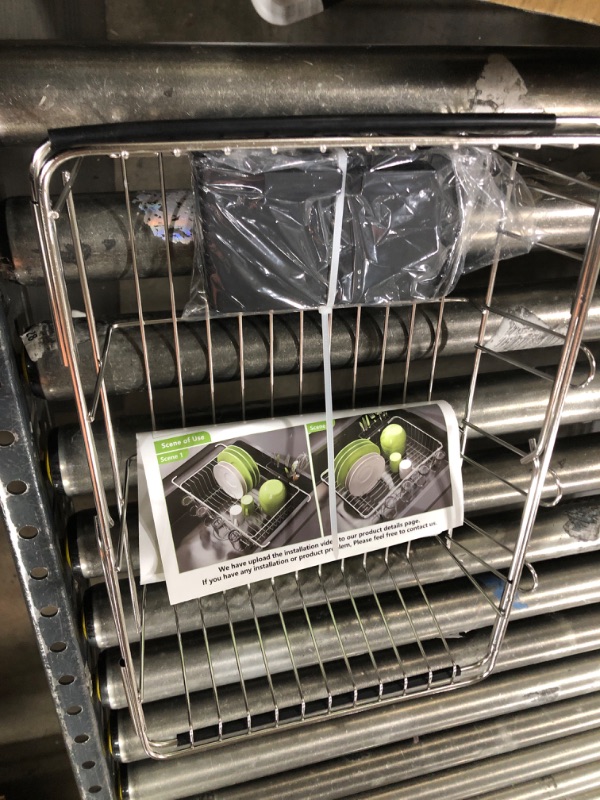 Photo 1 of MAJALiS Dish Drying Rack in Sink - Small Dish Drainers for Kitchen Sink, Over The Sink Dish Racks with Utensil Holder, Stainless Steel Dish Rack in Sink, Silver