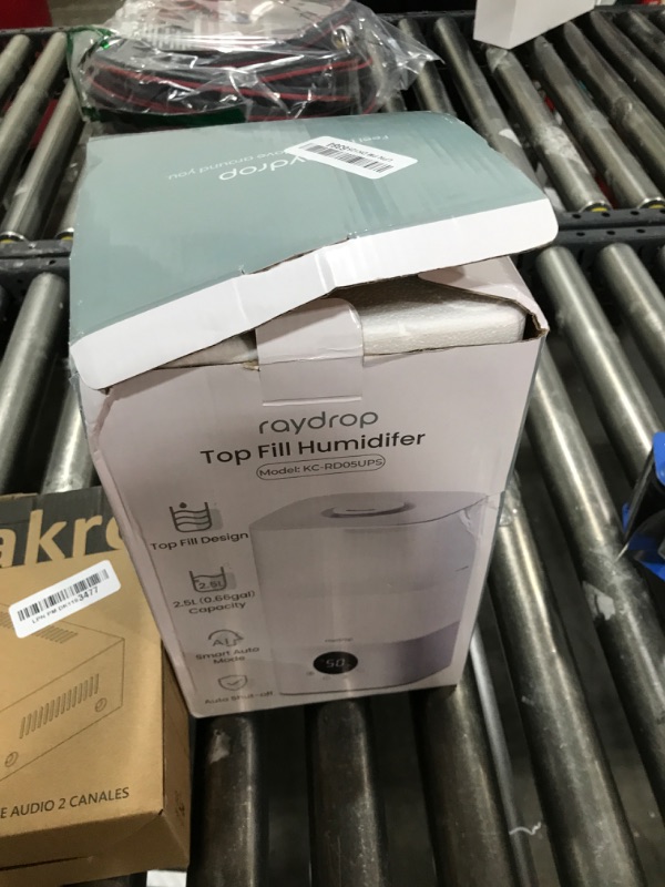 Photo 1 of raydrop Smart Humidifiers for Bedroom, 2.5L Top Fill Cool Mist Humidifiers for Home,Auto Humidify for Baby and Plants, Essential Oil Diffuser with Timer, Cycling 7 Color Lights, Auto Shut-Off