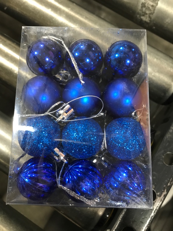 Photo 1 of 24 PCS MINI CHRITSMAS ORNAMENTS BLUE 