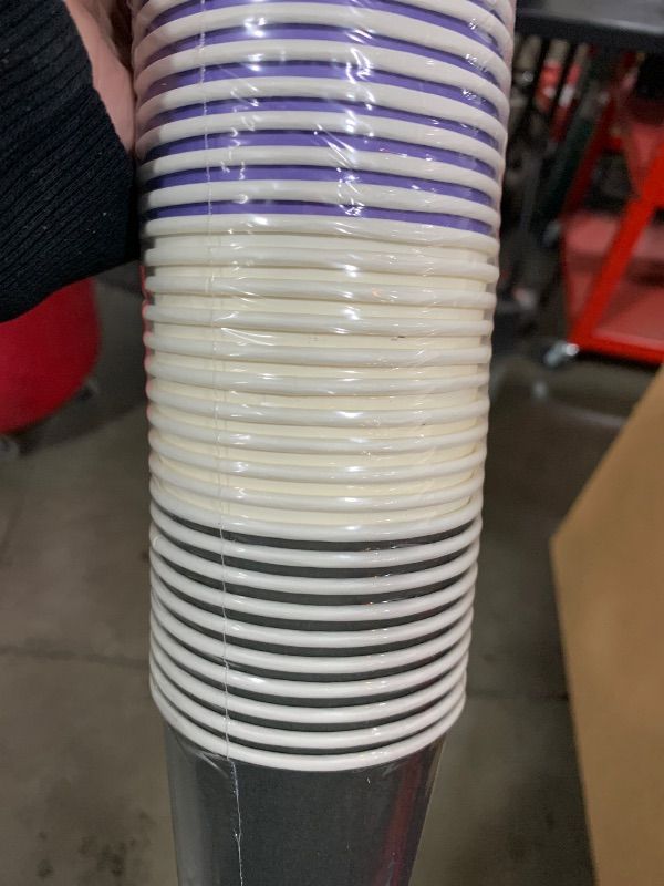 Photo 1 of 50 Pack 9oz Colorful Paper Cups, Halloween Party Cups Assorted Colored Disposable Beverage Drinking Treat Cups for Kids Adults Party, Picnic, BBQ, Travel, Event, All Occasions Party Supplies