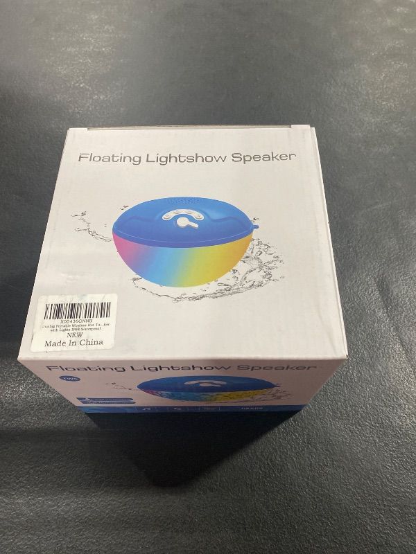 Photo 1 of Pool Speakers Bluetooth Waterproof Floating Speaker with Colorful LED Lights, Portable Wireless Bluetooth Shower Speaker, Built-in Mic Outdoor Bluetooth Speakers for Hot Tub, 10W Stereo Loud Sound