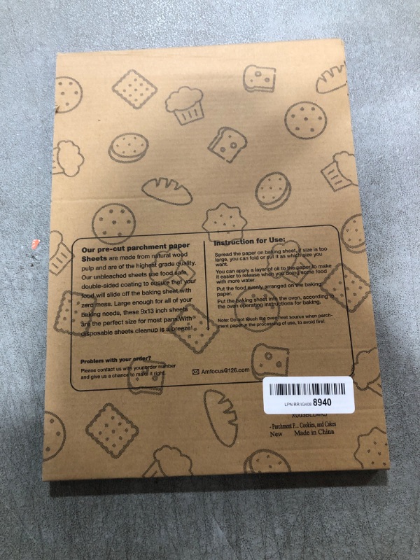 Photo 1 of 200 Pcs Parchment Paper Sheets, Unbleached Baking Parchment Sheets, Precut Parchment Paper 9 x 13 IN, Non-Stick Parchment Paper for Baking Grilling Air Fryer Steaming Bread Cake Cookie