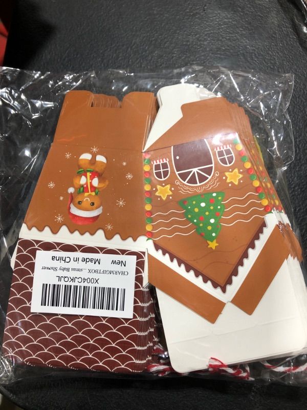 Photo 1 of CHARMGIFTBOX Advent Calendar Box 50 Pack House Shape DIY Advent Calendar Decoration With 50 Number Stickers Gift Box Christmas Treat Boxes for Cookies Party Favor Gift Wrap