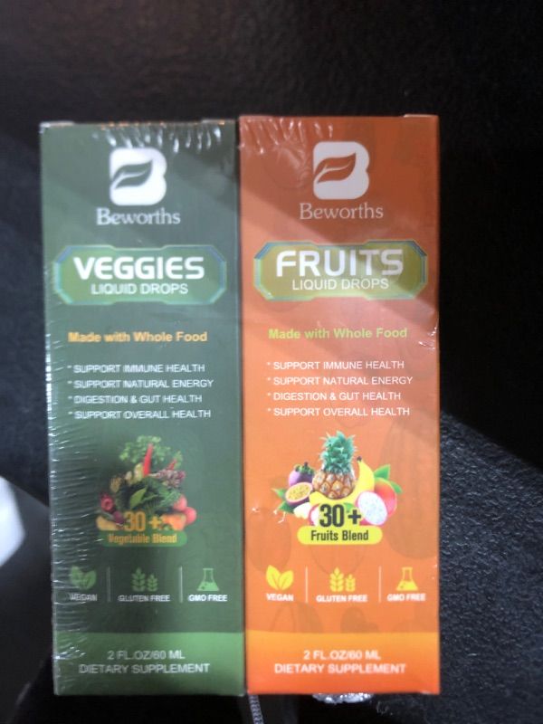 Photo 2 of B BEWORTHS Fruits and Veggies Supplement - Balance of Natural Fruit and Vegetable Vitamins Supplements Liquid Drops, Whole Nature Super-Food Filled with Vitamins and Minerals - Supports Energy Levels