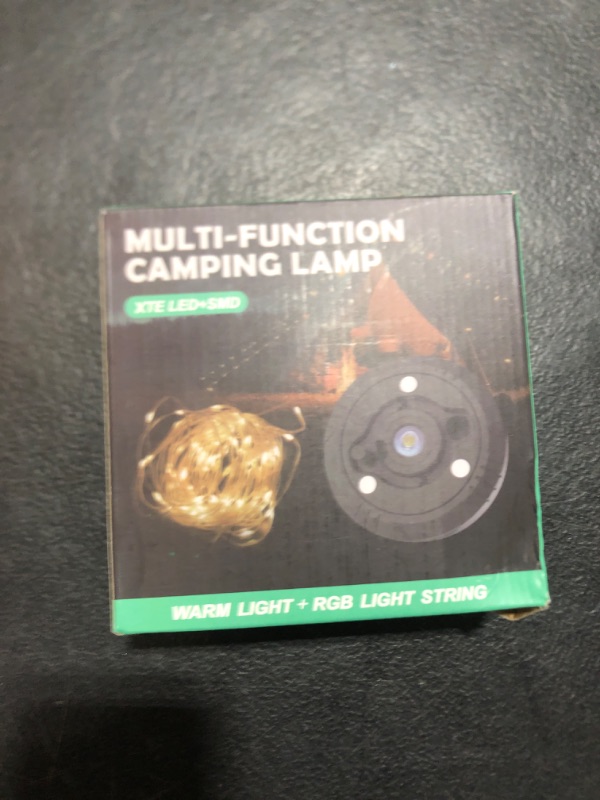 Photo 1 of HAMLITE Camping Light String, 3 in 1 Camping Light Rechargeable(29.5Ft), RGB Portable Outdoor String Lights, Durable Tent Fairy Lights, USB Camp Lights for Camper, Christmas Decor, Multi-Modes