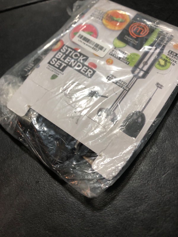 Photo 1 of MasterChef Immersion Blender Handheld with Electric Whisk & Milk Frother Attachments, Hand Held Stainless Steel Stick Emulsifier for Making Baby Food, Soup, Puree, Cake, Cappuccino, Latte etc, 400W