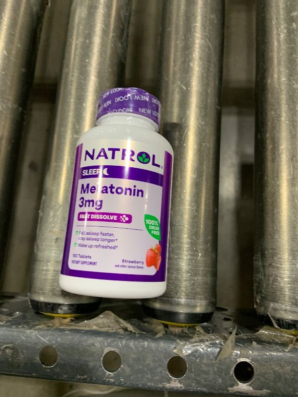 Photo 1 of Melatonin 3 mg Fast Dissolve Tablets Strawberry