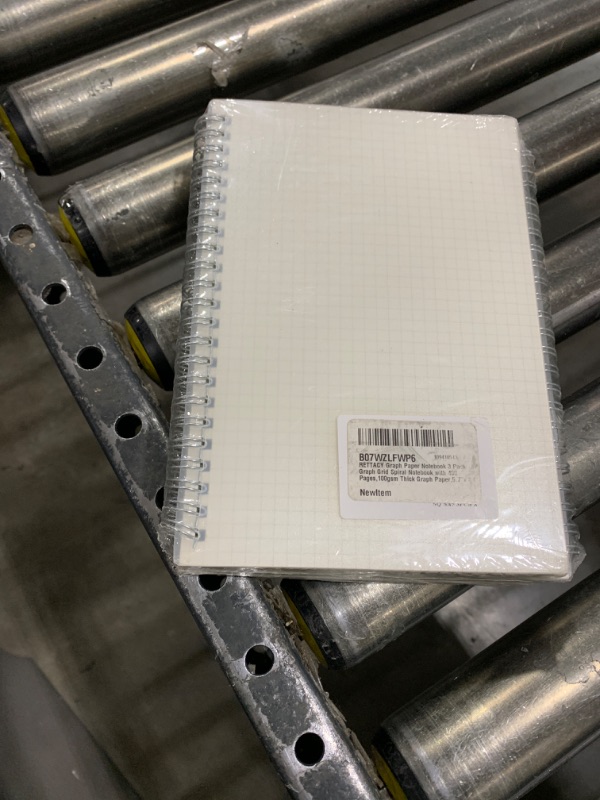 Photo 1 of RETTACY Graph Paper Notebook, 3-Pack, A5 Spiral Grid Notebook with 160 Pages per Pack, 5.7" × 8.3", Medium Size, 100 GSM Thick Paper, Flexible Plastic Cover, for Students, Math, Engineering