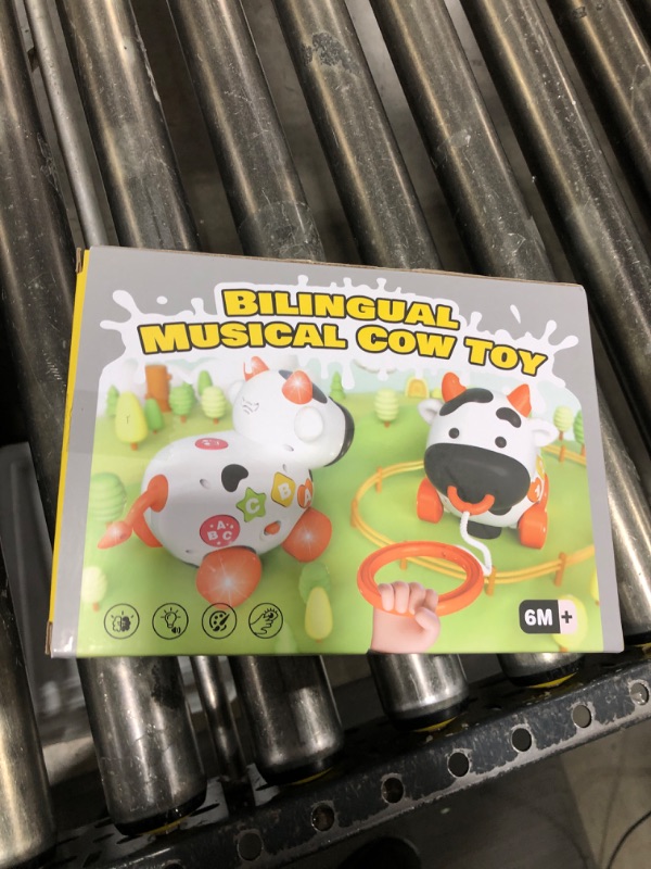 Photo 1 of Baby Toy 6-12-18 Month Old, Bilingual Musical Cow, Educational Toys for 1+ Year Old Girl Boy, Infant Toys for 6 7 8 9 10 Month Old Developmental, First Christmas 1st Birthday Gift for 1 Year Old